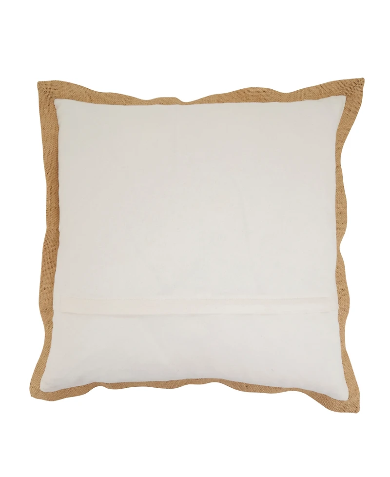 Saro Lifestyle Embroidered Owl Poly Filled Decorative Pillow, 20" x 20"