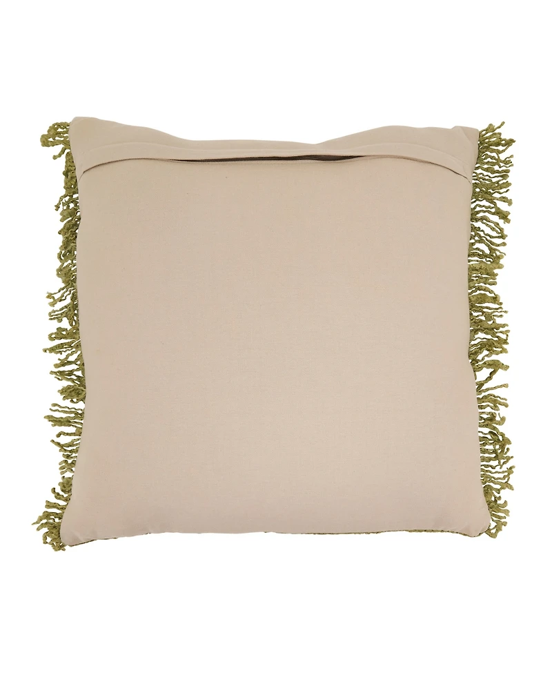 Saro Lifestyle Fringe Poly Filled Decorative Pillow, 20" x