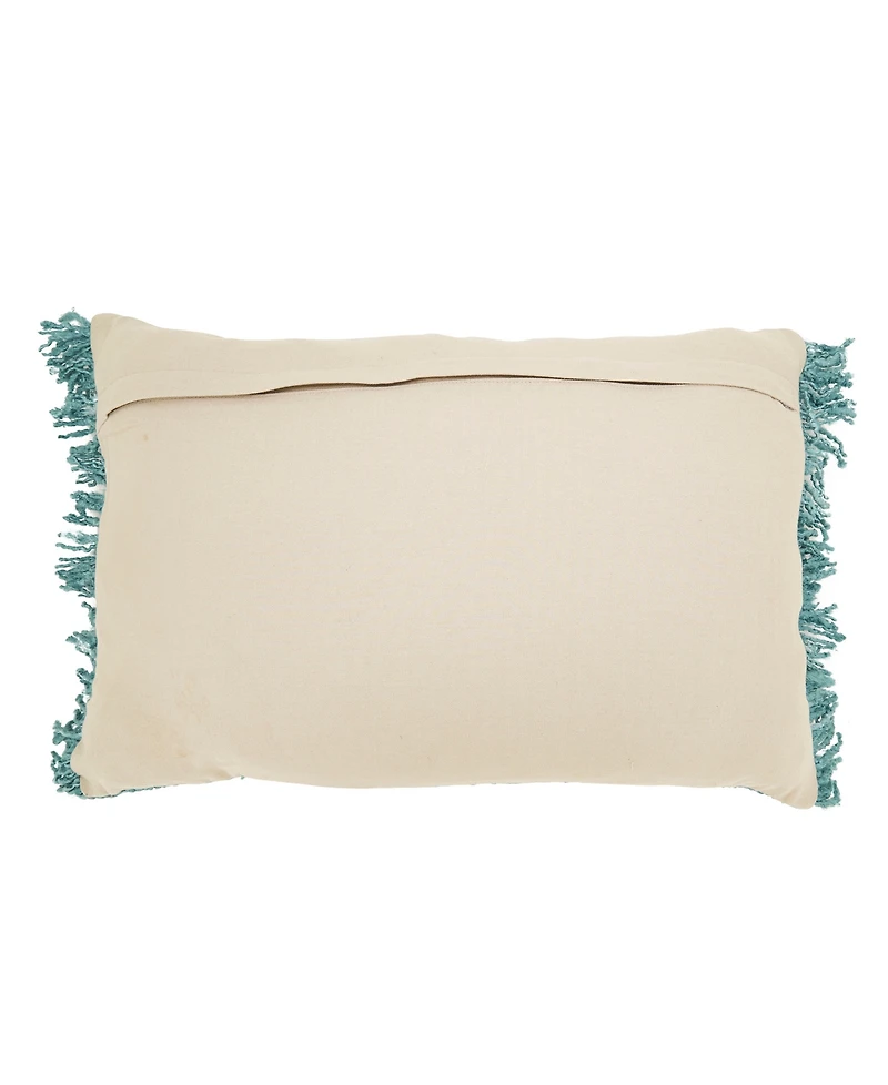 Saro Lifestyle Fringe Poly Filled Decorative Pillow