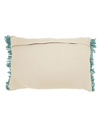 Saro Lifestyle Fringe Poly Filled Decorative Pillow