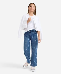abercrombie kids Girls High Rise Discharge Wide Leg Jeans