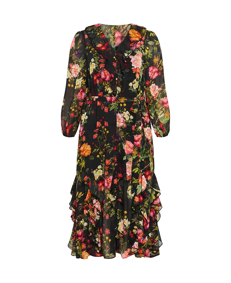 City Chic Women's Bridgette Print Maxi Dress