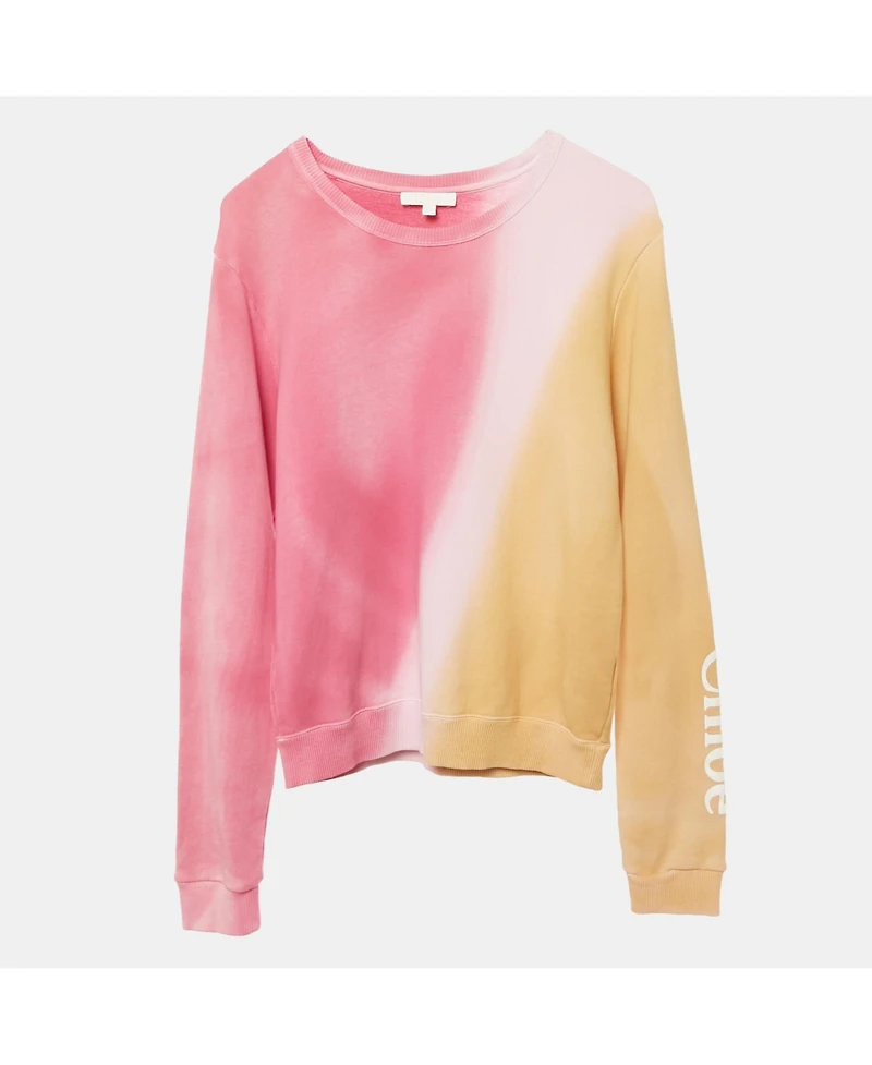 Pre-Owned Chloe Women's Pink/yellow Dyed Cotton Knit