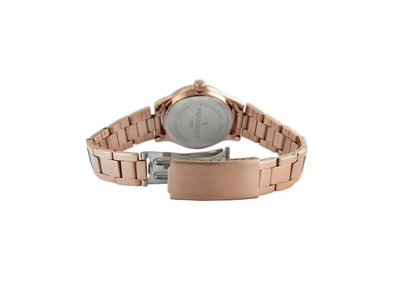 Peugeot Women's Rose Gold Everyday Easy-Read 32mm Status Bracelet Watch