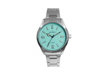 Peugeot Women's 36mm Sport Watch with Blue Dial and Stainless Steel Bracelet