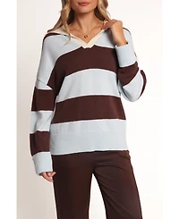 Petal and Pup Women's Mikaela Rugby Stripe Knit Sweater