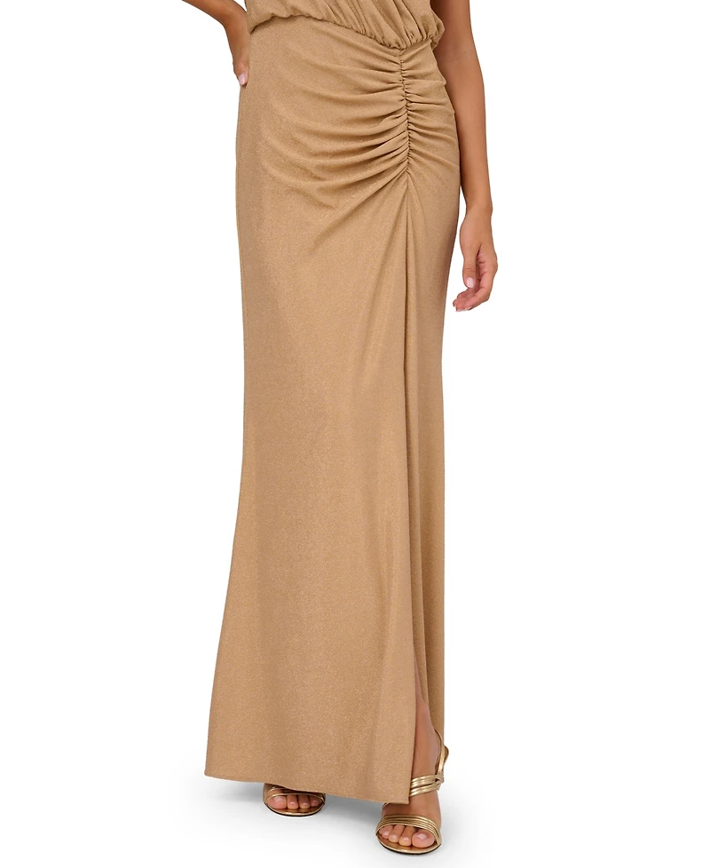 Adrianna Women's Metallic Knit Long Dress