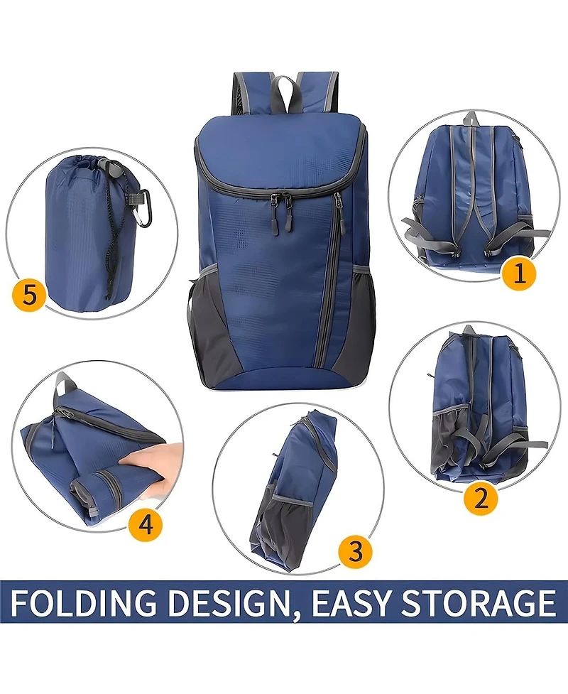 Portable Foldable Backpack Folding Mountaineering Bag, Ultralight Outdoor Cycling Rucksack, Travel Hiking Knapsack