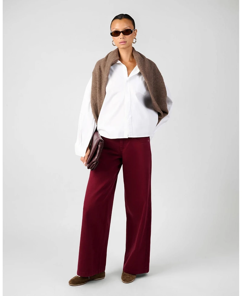 WeWoreWhat Women's Relaxed Low Rise Baggy Pants