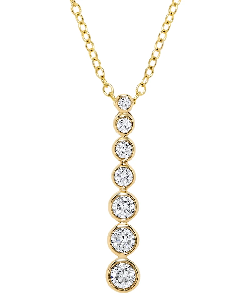 Macy's Diamond Pendant Necklace (1/2 ct. t.w.) in 14k Yellow Gold