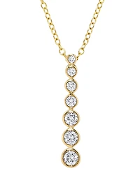 Macy's Diamond Pendant Necklace (1/2 ct. t.w.) in 14k Yellow Gold