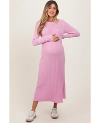 Pinkblush Maternity Thick Ribbed Knit Maxi Sweater Dress