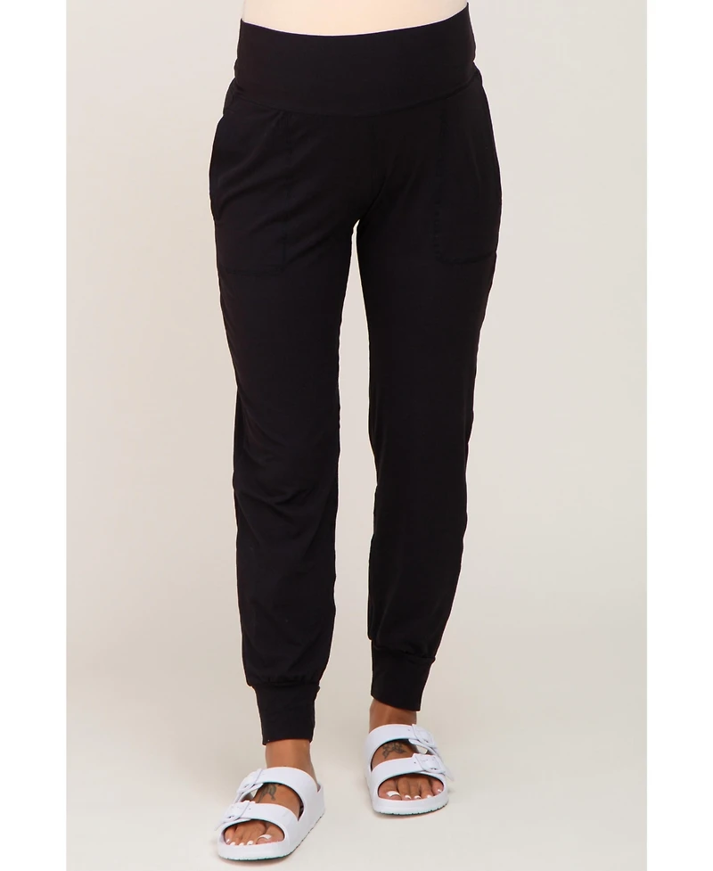 Pinkblush Maternity Black Soft Joggers