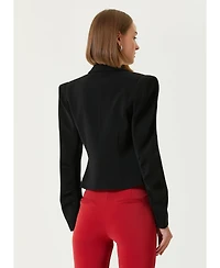 Pcfg Women's Wool-Blend Fitted Blazer