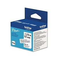 Brother P-Touch Btag135 0.47 in. x 13.1 ft. Genuine P-Touch BTAG Label Tapes - White on Clear