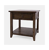 Jofran Bakersfield Mission Style End Table with Drawer