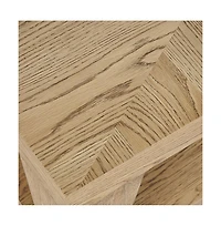 Jofran Modern Contemporary 50" Coffee Table with Storage Shelf and Hidden Casters