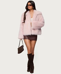Edikted Women's Noelle Oversized Faux Fur Jacket