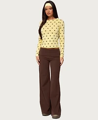 Edikted Women's Wide Leg Fold Over Pants