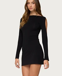 Edikted Women's Billy Cutout Boat Neck Mini Dress