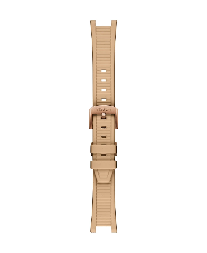Tissot Unisex Rose Gold Silicone Bracelet Watch, 38mm