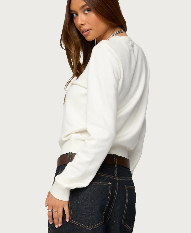 Edikted Women's Lizzey Crewneck Sweater