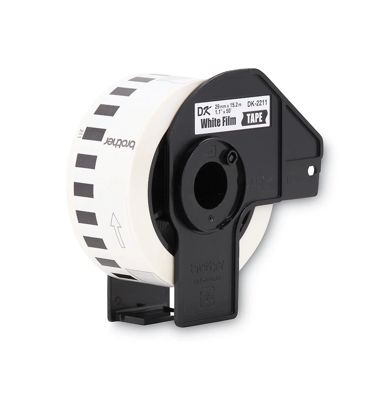 Brother DK2211 1.1 in. x 50 ft. Continuous Film Label Tape - White (1-Roll