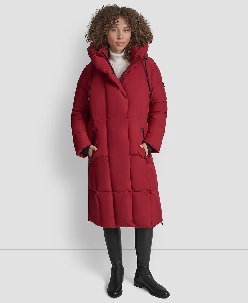 Dkny Women's Zip-Front Stand Collar Coat