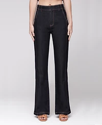 Avec Les Filles Women's Wide Leg Flared Jeans