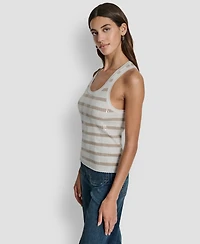 Dkny Jeans Women's Striped Sleeveless Top