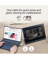 Asus Tek MB17AHG 17.3 in. Ips Panel Fhd 1920 x 1080 16-9 Scale 5 ms 144HZ 2XUSB-c Hdmi Portable Monitor, Black