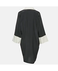 Pre-Owned Salvatore Ferragamo Women's Black Silk Shirt Dress