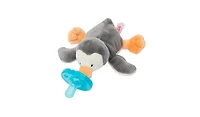 WubbaNub Baby Grey Penguin Pacifier