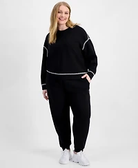 And Now This Trendy Plus High Rise Drawstring Jogger Pants, Macy's Exclusive