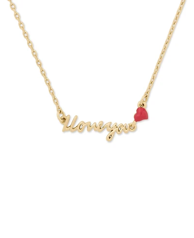 kate spade new york I Love You Gold-Tone Pendant Necklace