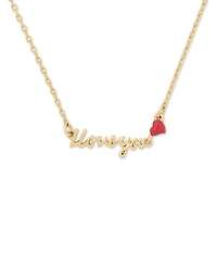 kate spade new york I Love You Gold-Tone Pendant Necklace