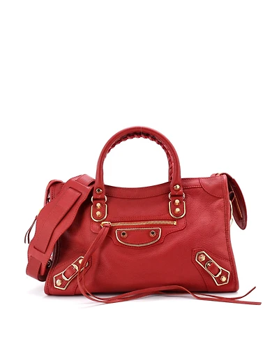 Pre-Owned Balenciaga Small City Classic Metallic Edge Bag Leather