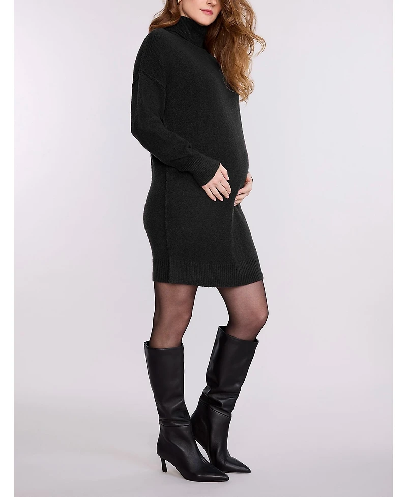 Motherhood Maternity Maternity Motherhood Long Sleeve Turtleneck Sweater Tunic Dress