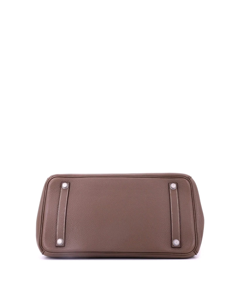 Pre-Owned Hermes Birkin 35 Handbag Grey Togo with Palladium Hardware