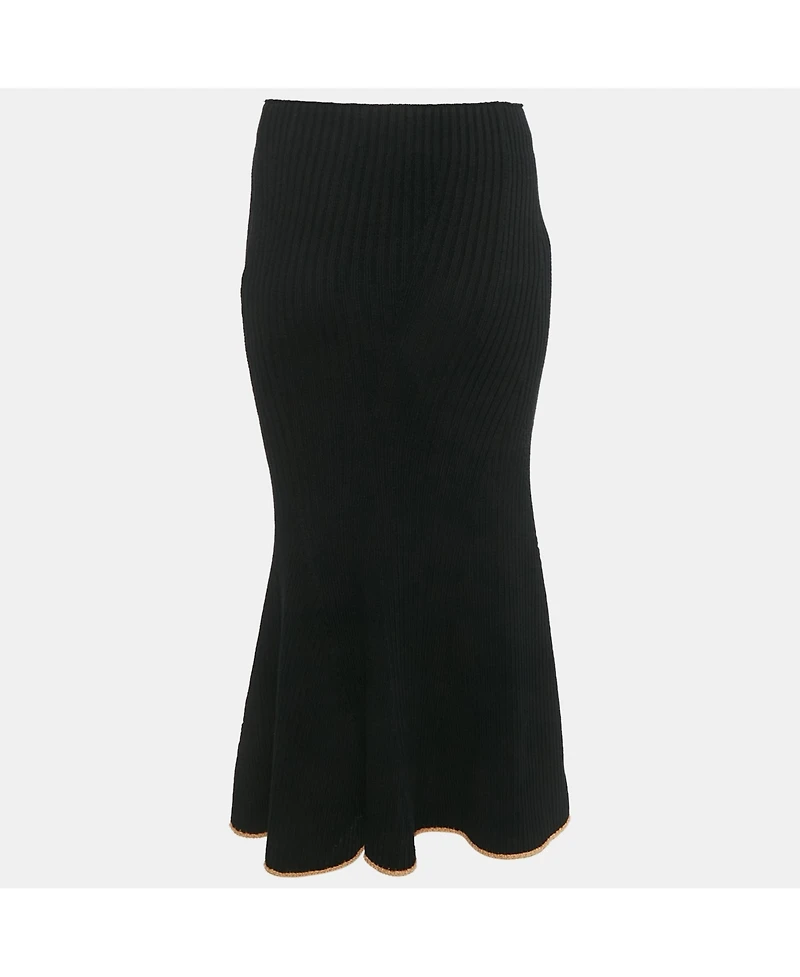 Pre-Owned Moncler Women's Black Knit Gonna Tricot Midi Skirt