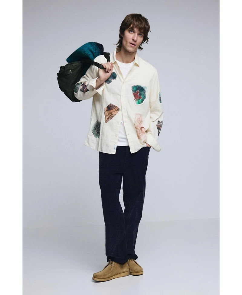 Desigual Men's Patch mosaic shirt