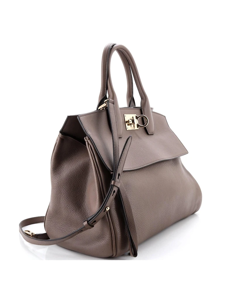 Pre-Owned Salvatore Ferragamo Medium Studio Satchel Leather