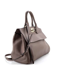 Pre-Owned Salvatore Ferragamo Medium Studio Satchel Leather