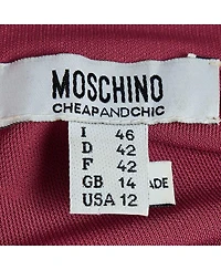 Pre-Owned Moschino Women's Cheap Stretch Knit Off Shoulder Top