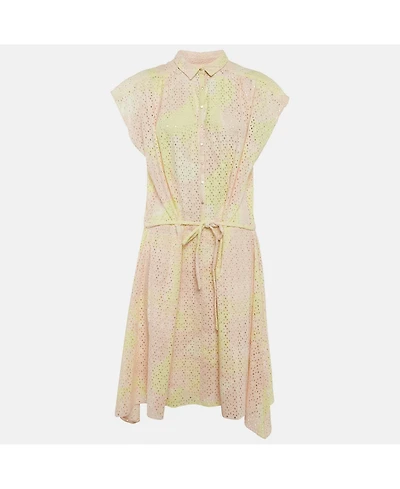 Pre-Owned Zadig & Voltaire Women's Yellow/pink Camouflage Print Anglaise Requiem Short Dress