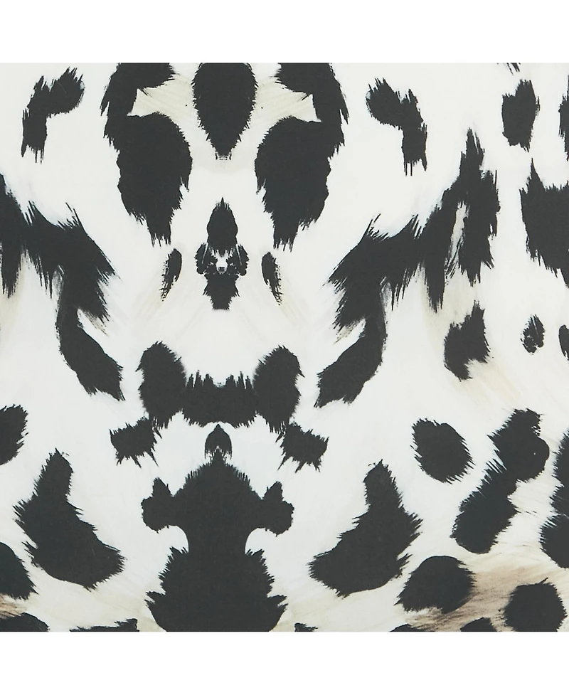 Pre-Owned Roberto Cavalli Women's Black /white Animal Print Lace Detail Jersey Maxi Dress