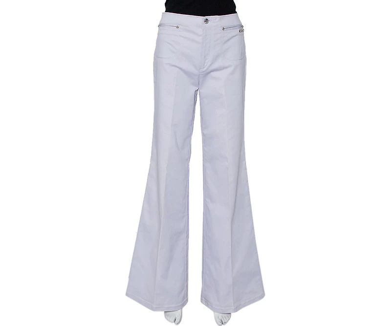 Pre-Owned Roberto Cavalli Women's Cotton Bootcut Trousers