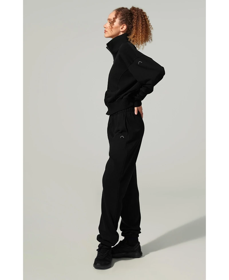 Lilysilk Women's Oversized Heirloom '89 Stand Collar Half-Zip Pullover