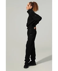 Lilysilk Women's Oversized Heirloom '89 Stand Collar Half-Zip Pullover