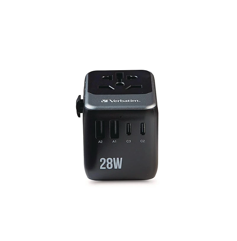 Verbatim 32122 Uta-07 3-usb-a/3-usb-c Universal Travel Adapter